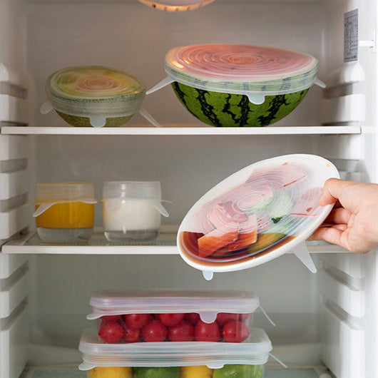 Silicone Stretch Lid in use