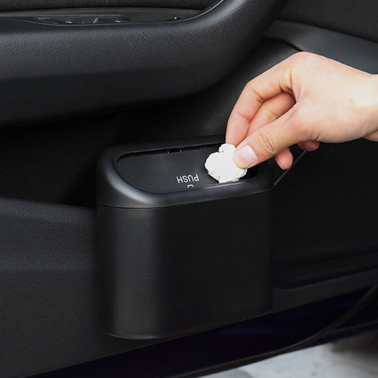 Car Trash Bin in use